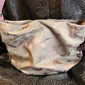 Coach Pastel Pink and Cream Shoulder Bag